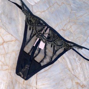 New DREAM ANGELS Shine Lace V-String Panty Thong Shimmer Shine Rose